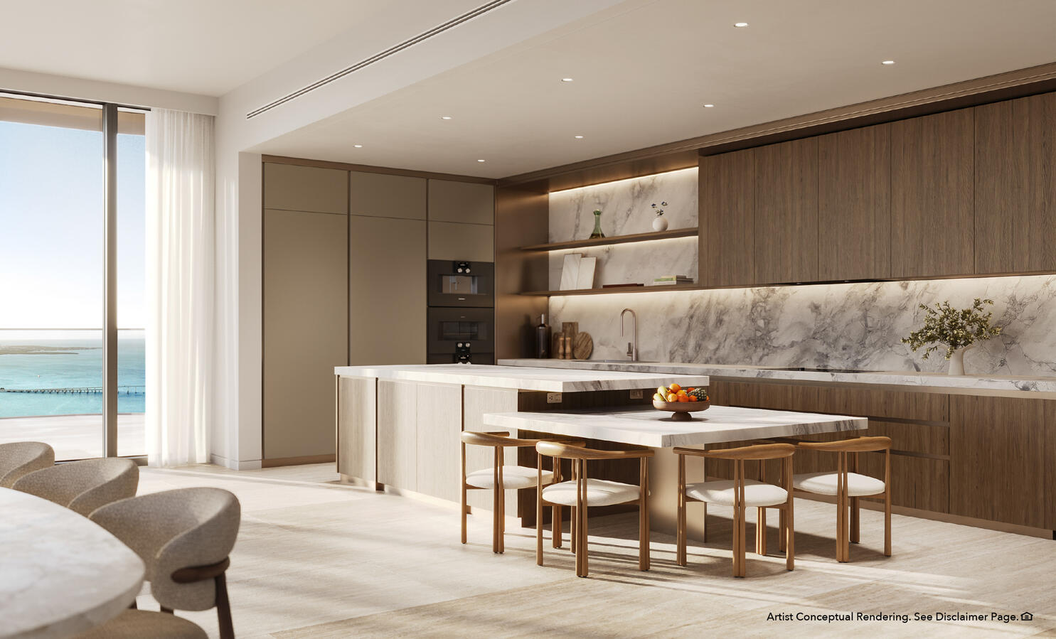 Kitchen with cool palette