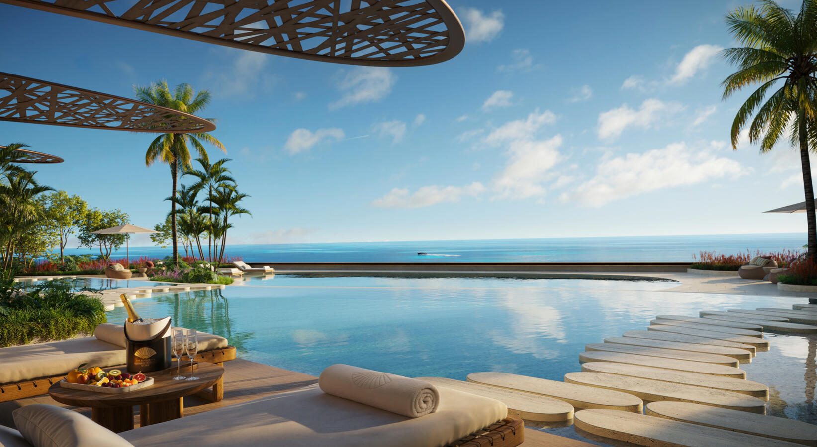 Cubierta de la piscina